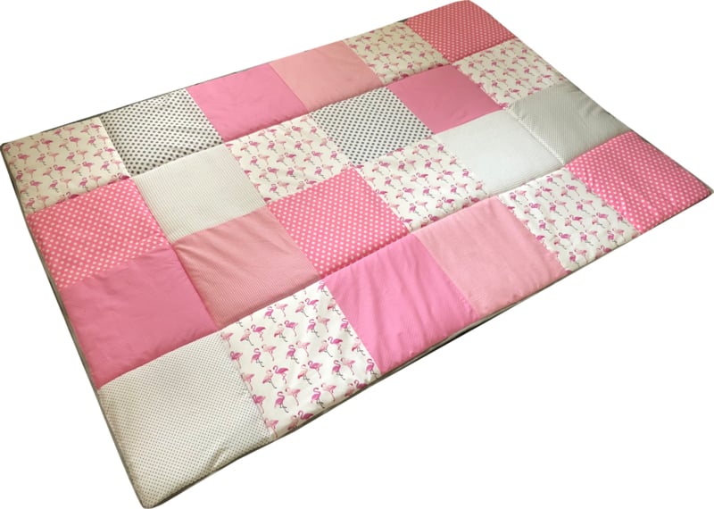 Speelmat foam auto speelmat speelmat kinderen speelmat groot Flamingo’s Roze Wit Grijs