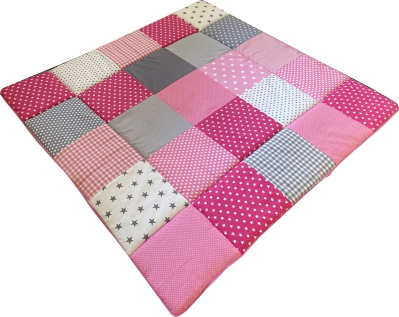 Speelmat foam auto speelmat speelmat kinderen speelmat groot Sterren Roze Grijs