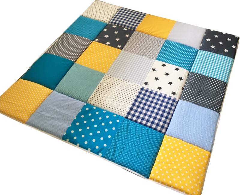 Speelmat foam auto speelmat speelmat kinderen speelmat groot Stoer Geel Blauw Grijs