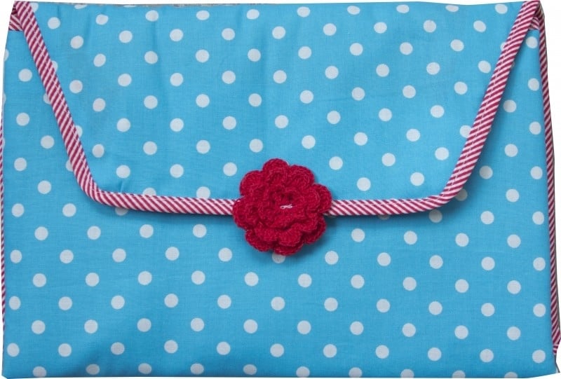 Verschoonmatje BlauwRode Stip