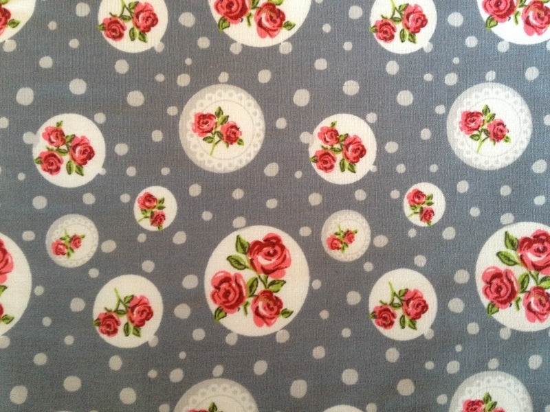 Wiegdeken Grijze Roosjes