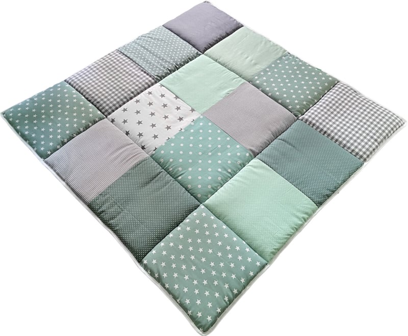 Speelkleed baby speelkleed groot Zeegroen Poedergroen Sterren