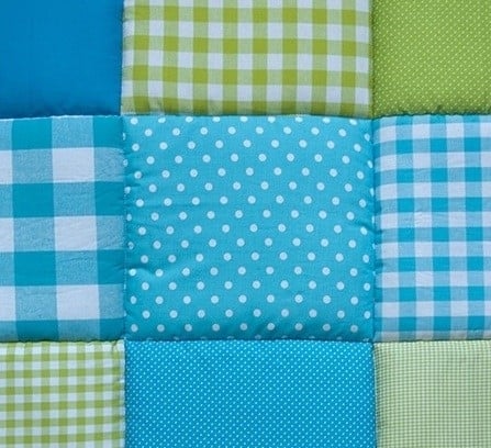 Boxkleed 70x90 75x90 75x95 80x80 80x100 100x100 Rond 90/95 cm Groen met Blauw