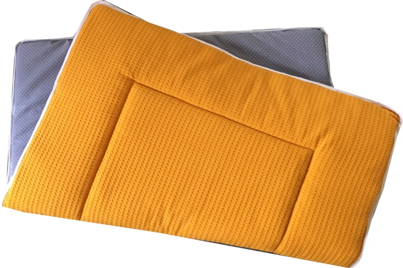 Boxkleed 70x90 75x90 75x95 80x80 80x100 100x100 Rond 90/95 cm Wafel Oker Mosterdgeel