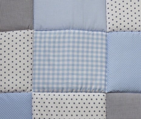 Boxkleed 70x90 75x90 75x95 80x80 80x100 100x100 Rond 90/95 cm Lichtblauwe Sterren