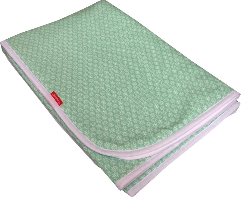 Ledikantdeken Madeliefjes Mint