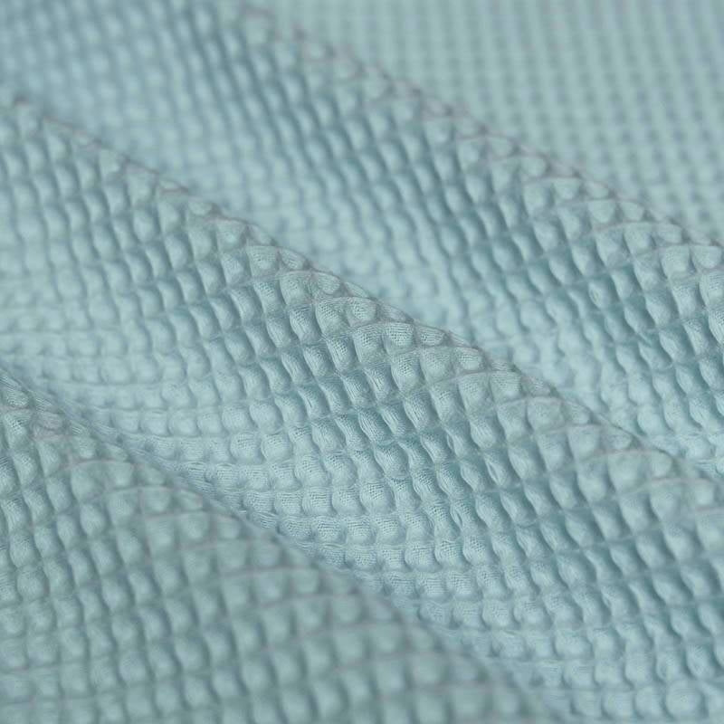 Ledikantdeken Wafelstof Zeegroen