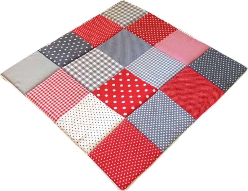 Speelkleed baby speelkleed groot Rood met grijs