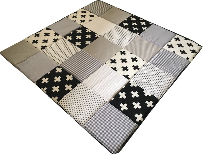 Speelkleed baby speelkleed groot Zwart Wit plussen