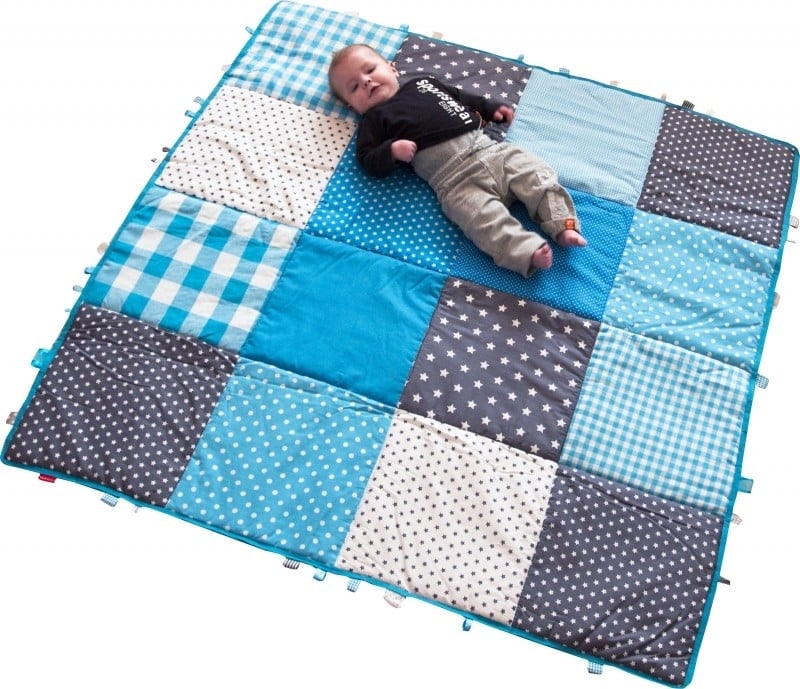 Speelmat foam auto speelmat speelmat kinderen speelmat groot Sterren Blauw Grijs