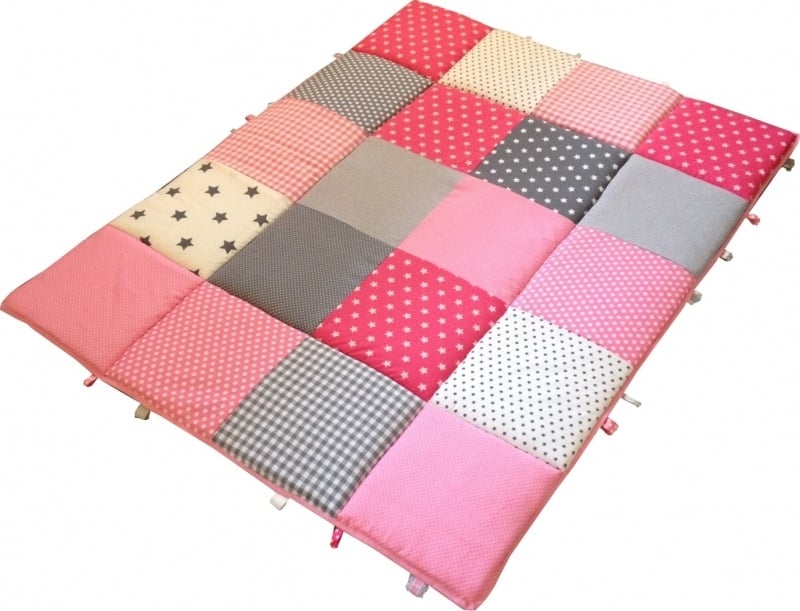 Speelmat foam auto speelmat speelmat kinderen speelmat groot Sterren Roze Grijs