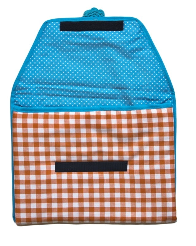 Verschoonmatje Oranje Ruitje