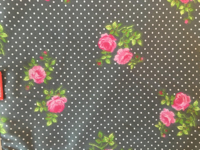 Wiegdeken Grijs stipje met bloemetje